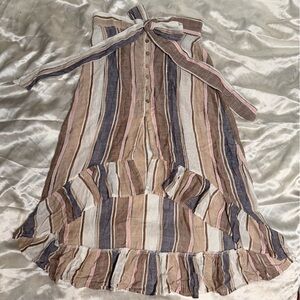 Multicolor Striped Midi Skirt